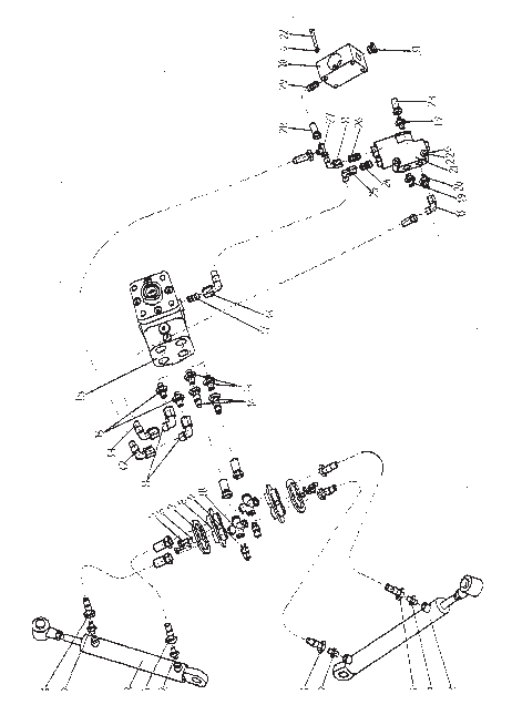 Модель GR165, GR185 Рулевая гидравлическая система